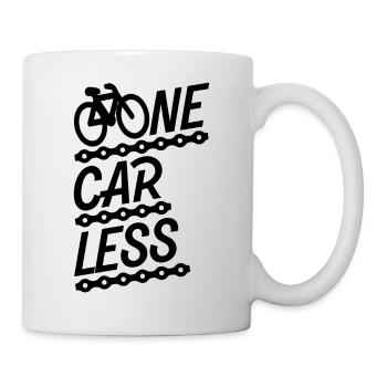 Fahrrad Bike - One Car Less Nachhaltigkeit Umwelt - Tasse - Weiß - Rechts