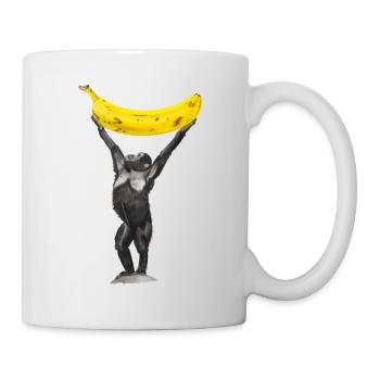 Affe Banane Ape - Tasse - Weiß - Rechts