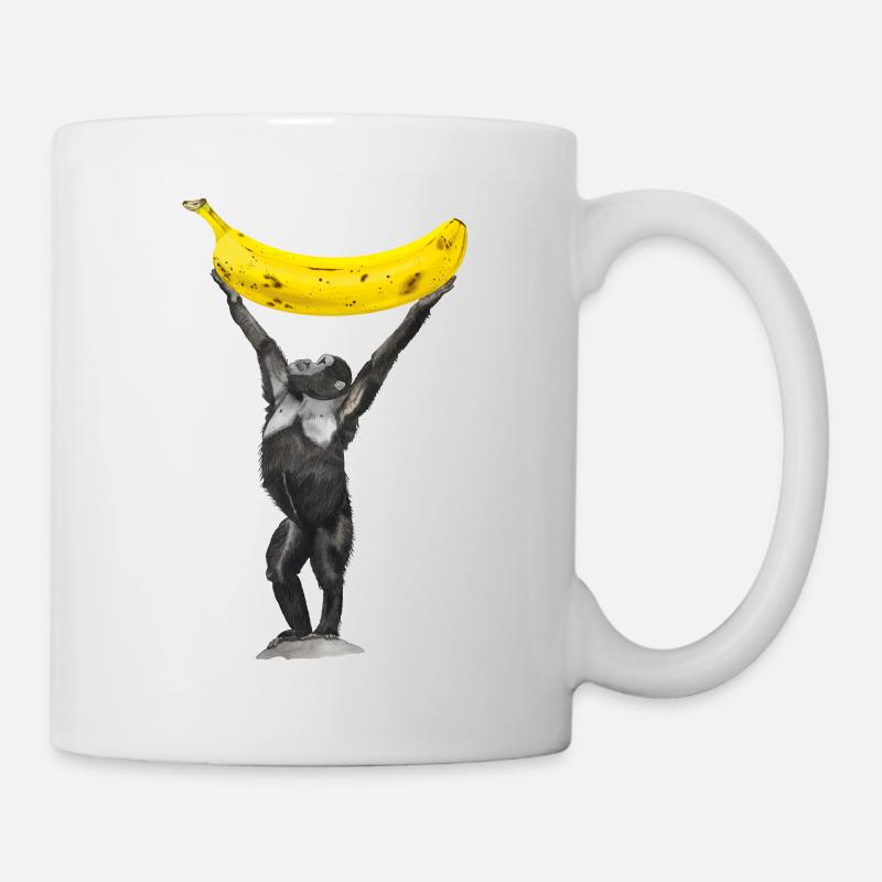 Singe Banane Singe - Mug blanc - blanc