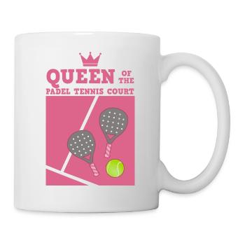 Padel Paddel Tennis Sport Königin Herz I Geschenk - Tasse - Weiß - Rechts