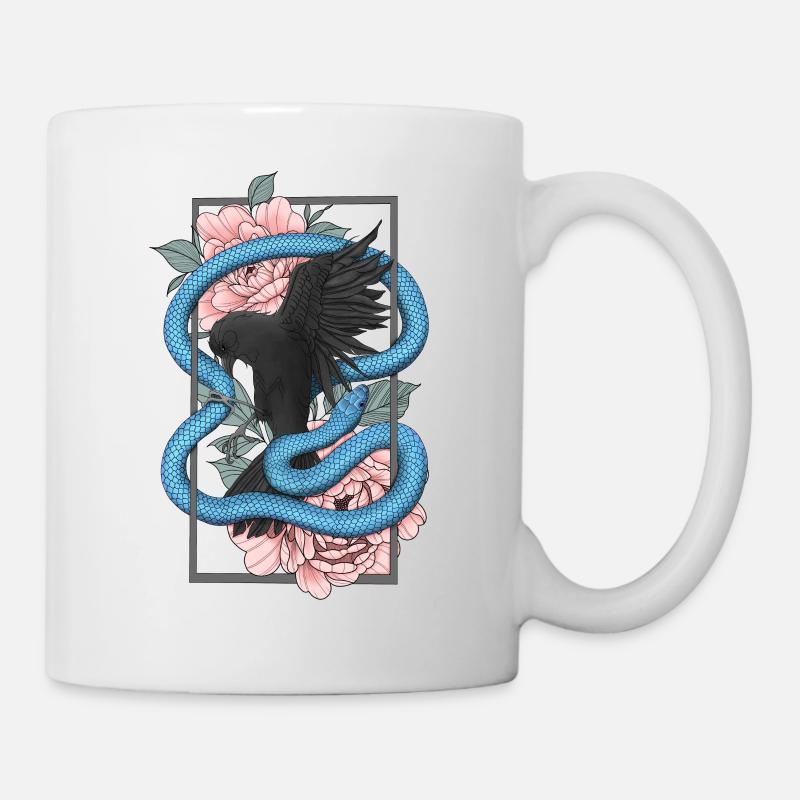 Corbeau + Serpent - Mug blanc - blanc