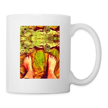 Füße im Wasserstrand - Tasse - Weiß - Rechts