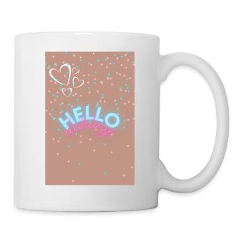 grüßen alle mit guten Laune - Tasse - Weiß - Rechts