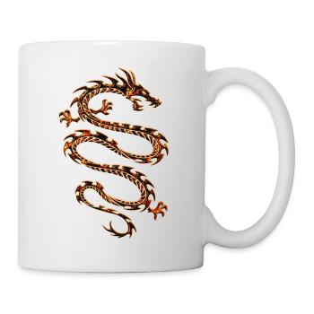 Drachen Fantasy Drachen Geist Reptilien Bestien - Tasse - Weiß - Rechts