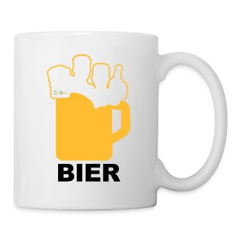Bier Liga Logo BIER 1 - Tasse - Weiß - Rechts