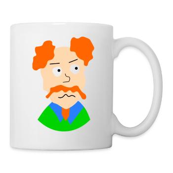 grand father portrai - Mug - white - Right