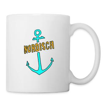 Nordischer Neonanker - Tasse - Weiß - Rechts