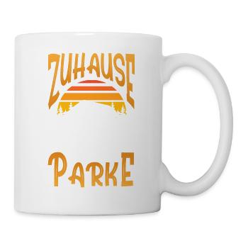 Zuhause ist wo ich Parke Wohnmobil - Tasse - Weiß - Rechts