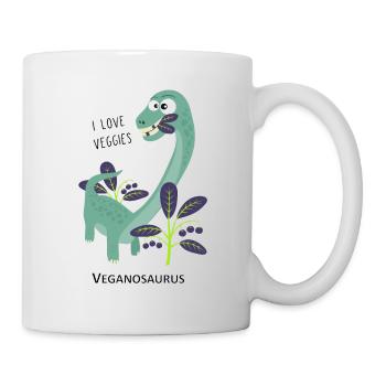 Dinosaurier Veganosaurus - Tasse - Weiß - Rechts