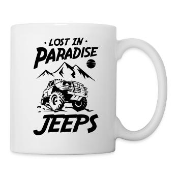 Lost In Paradise Jeeps - Mug blanc - blanc - Droite