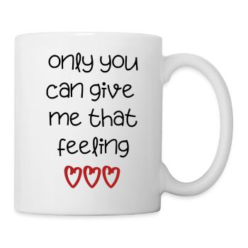 love love Saint-Valentin en amour Dicton anglais - Mug blanc - blanc - Droite