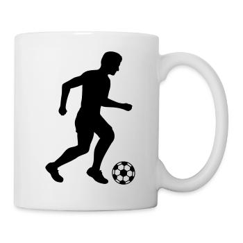 Footballer Sport Silhouette Design - Mug - white - Right