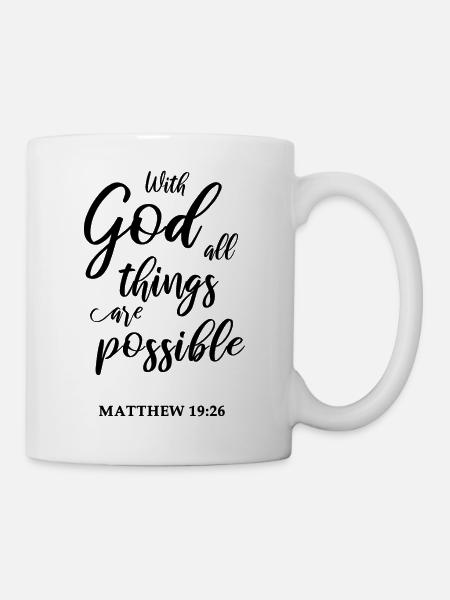 Citation biblique chrétienne - Mug blanc - blanc