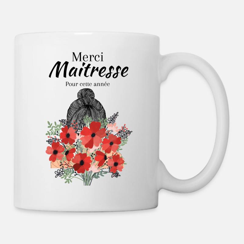 Merci maitresse pour cette année - Mug blanc - blanc