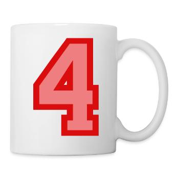 Cool Retro Retrostyle Numéro de maillot numéro de dos - Mug blanc - blanc - Droite