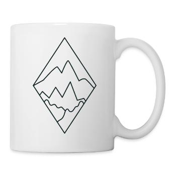 PAYSAGE BOHO Diamond avec montagnes et paysages - Mug blanc - blanc - Droite