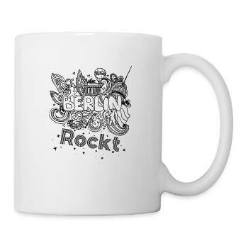 Berlin rockt der coole Spruch für echte Berliner - Tasse - Weiß - Rechts