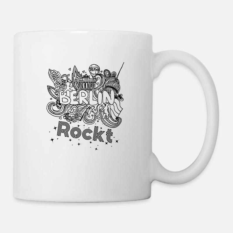 Berlin rockt der coole Spruch für echte Berliner - Tasse - Weiß