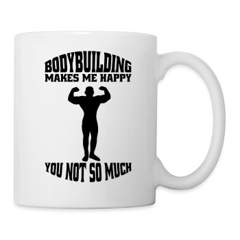 Bodybuilder Fitness Muscle Athlete Entraînement en force - Mug blanc - blanc - Droite