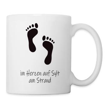 Im Herzen auf Sylt - Tasse - Weiß - Rechts