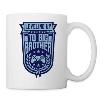 Leveling up big brother - Tasse - Weiß - Rechts