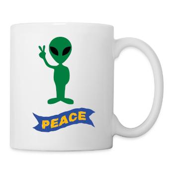 Alien Peace - Tasse - Weiß - Rechts