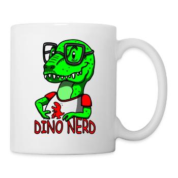 Dino Nerd Dinosaurier T-rex - Tasse - Weiß - Rechts