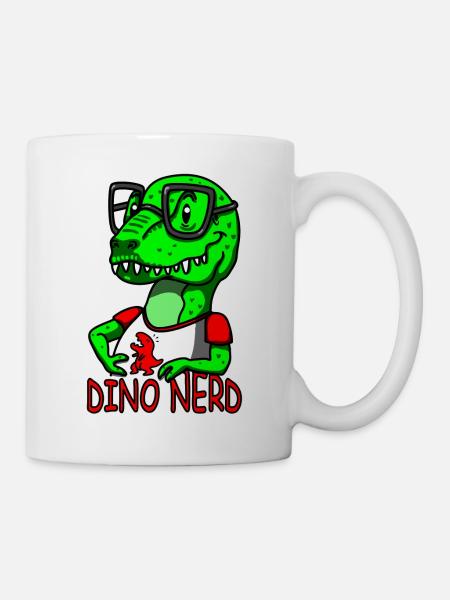 Dino Nerd Dinosaurier T-rex - Tasse - Weiß