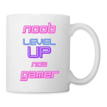 Gamer Design Noob Level Up Gamer - Tasse - Weiß - Rechts