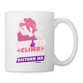 Klettern Berg Alpen Natur Klettersport Geschenk - Tasse - Weiß - Rechts