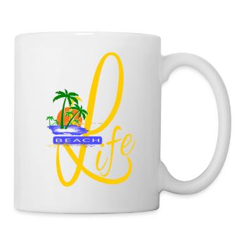Beach Life - Design für den perfekten Urlaub - Tasse - Weiß - Rechts