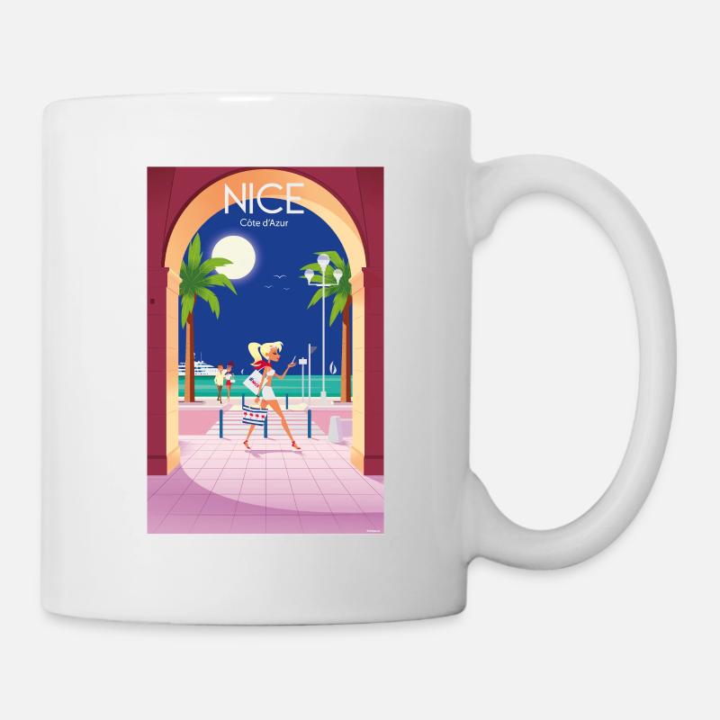 NICE Côte d'Azur - Mug blanc - blanc