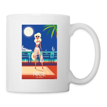 NICE Côte d'Azur - Mug blanc - blanc - Droite