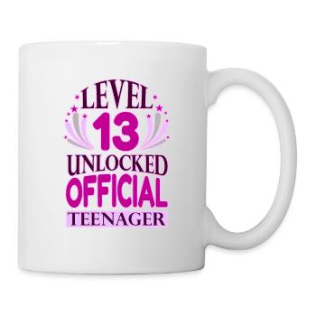 Teen Birthday Level 13 freigeschaltet - Tasse - Weiß - Rechts