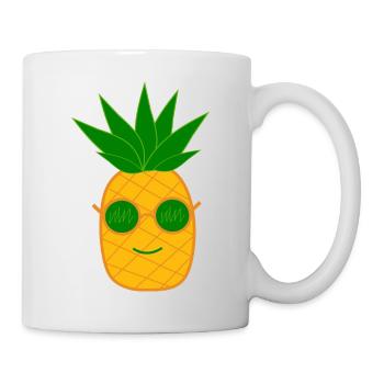 Kawaii Ananas Kawaii Früchte Kawaii Obst - Tasse - Weiß - Rechts