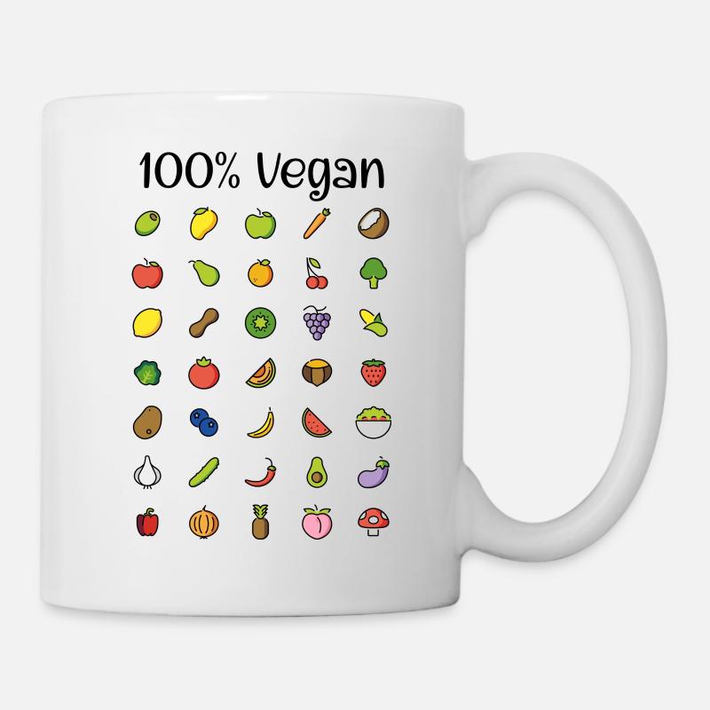 100 % Vegan - Tasse - Weiß