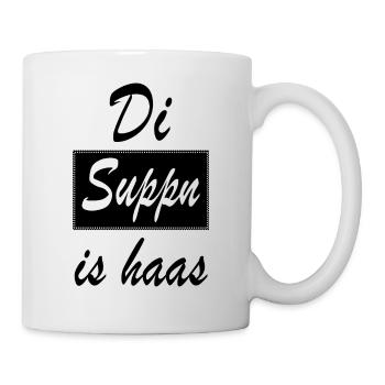 Di Suppn is haas Dialekt Wien Österreich schwarz - Tasse - Weiß - Rechts