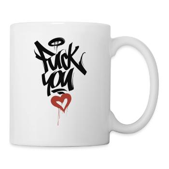 Fick dich - Tasse - Weiß - Rechts