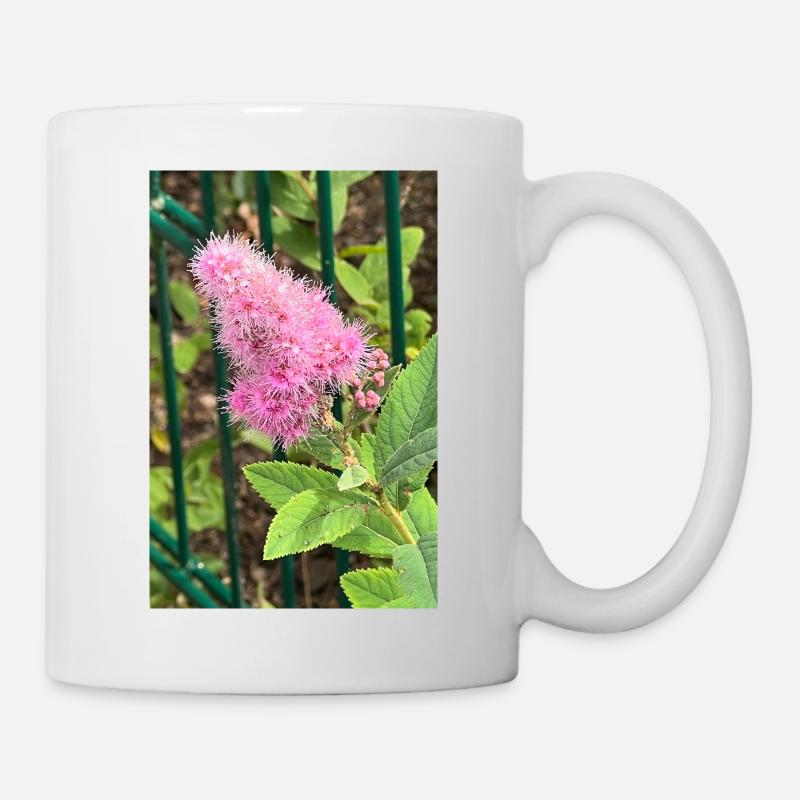 Rosa Blume - Tasse - Weiß