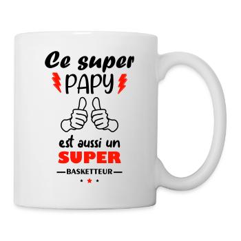 Ce super papy est aussi un super basketteur,basket - Mug blanc - blanc - Droite
