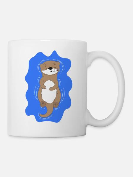 Räuchernder Otter - Tasse - Weiß