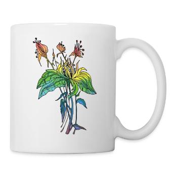 Fleur - Mug blanc - blanc - Droite