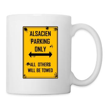 Alsatian Parking Only - Mug - white - Right