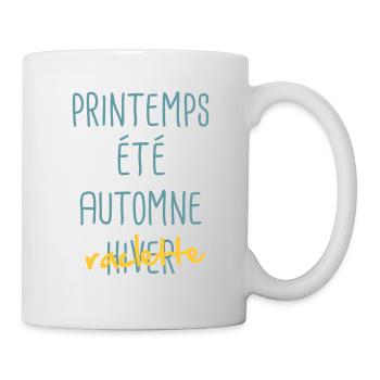 Hiver raclette - Mug blanc - blanc - Droite