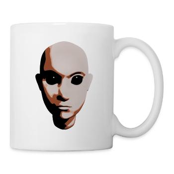 Mystische Kreatur mit schwarzen Augen - Tasse - Weiß - Rechts