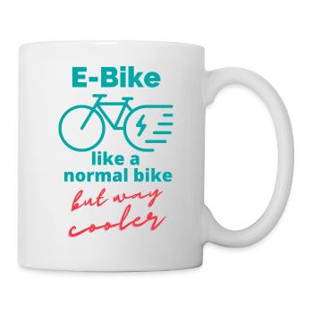 E Bike E-mtb ebike elektrofahrrad e mountainbike - Tasse - Weiß - Rechts