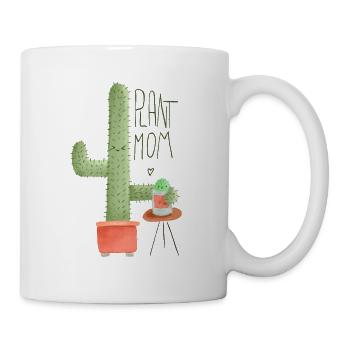 Funny Illustration Cactus Plantmom - Mug - white - Right