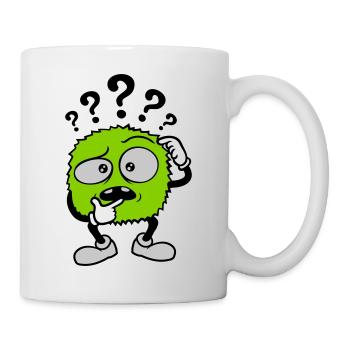 Question mark skeptical face comic - Mug - white - Right