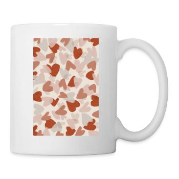 Doux cœurs pastel - Mug blanc - blanc - Droite