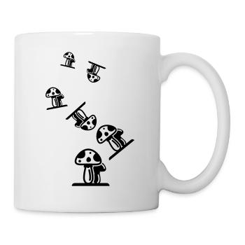 Symbole des champignons - Mug blanc - blanc - Droite